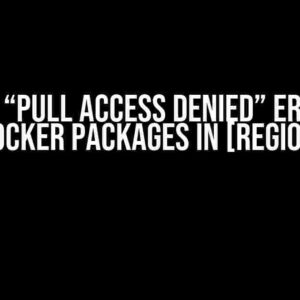 Solved: “Pull Access Denied” Error for Docker Packages in [Region]