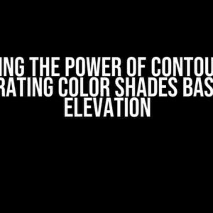 Unlocking the Power of Contour Lines: Generating Color Shades based on Elevation