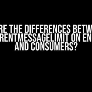 What are the differences between the ConcurrentMessageLimit on endpoints and consumers?